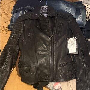 Women's Black Leather Jacket